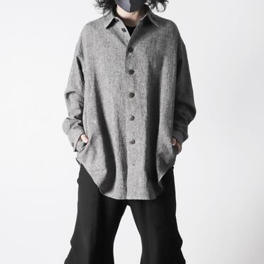 Linen Canvas Chambray Oversized Shirt　CHARCOAL　arco LIMITED EDITION No.23