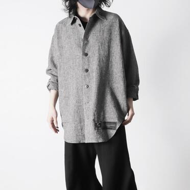 Linen Canvas Chambray Oversized Shirt　CHARCOAL　arco LIMITED EDITION No.24