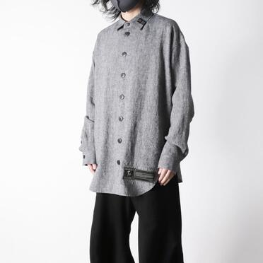 Linen Canvas Chambray Oversized Shirt　NAVY　arco LIMITED EDITION No.16