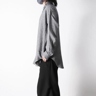 Linen Canvas Chambray Oversized Shirt　NAVY　arco LIMITED EDITION No.17