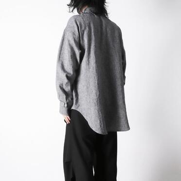 Linen Canvas Chambray Oversized Shirt　NAVY　arco LIMITED EDITION No.18