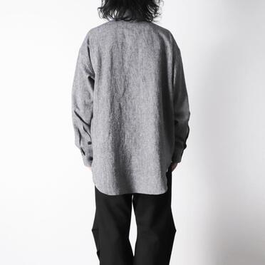 Linen Canvas Chambray Oversized Shirt　NAVY　arco LIMITED EDITION No.19