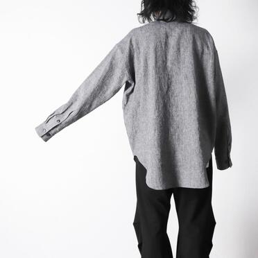 Linen Canvas Chambray Oversized Shirt　NAVY　arco LIMITED EDITION No.20