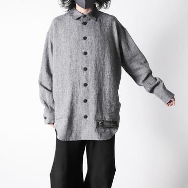 Linen Canvas Chambray Oversized Shirt　NAVY　arco LIMITED EDITION No.22