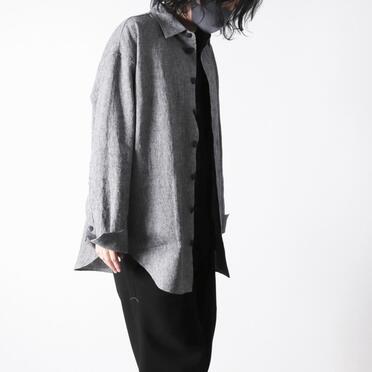 Linen Canvas Chambray Oversized Shirt　NAVY　arco LIMITED EDITION No.24
