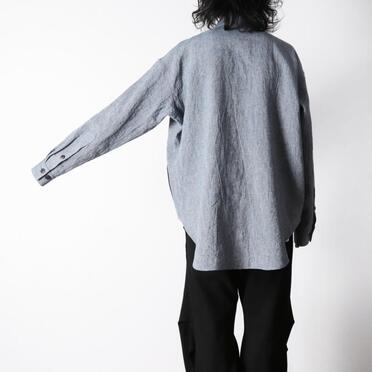 Linen Canvas Chambray Oversized Shirt　BLUE　arco LIMITED EDITION No.20