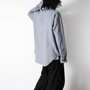 Linen Canvas Chambray Oversized Shirt　BLUE　arco LIMITED EDITION No.21