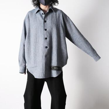 Linen Canvas Chambray Oversized Shirt　BLUE　arco LIMITED EDITION No.22