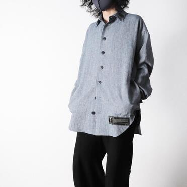 Linen Canvas Chambray Oversized Shirt　BLUE　arco LIMITED EDITION No.23