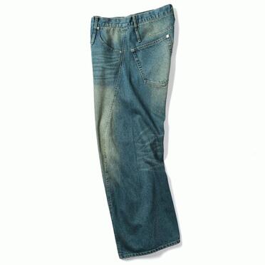 AGING TWISTED DENIM PANTS　L.INDIGO No.2