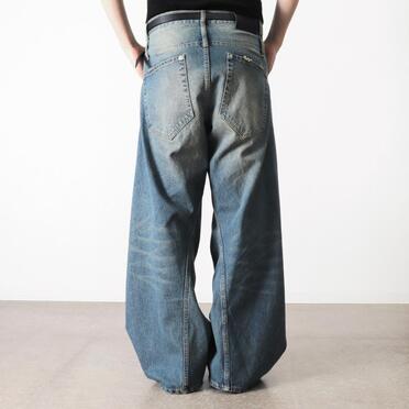 AGING TWISTED DENIM PANTS　L.INDIGO No.17