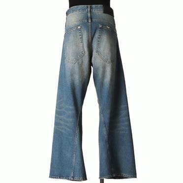 AGING TWISTED DENIM PANTS　L.INDIGO No.5