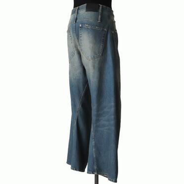 AGING TWISTED DENIM PANTS　L.INDIGO No.6