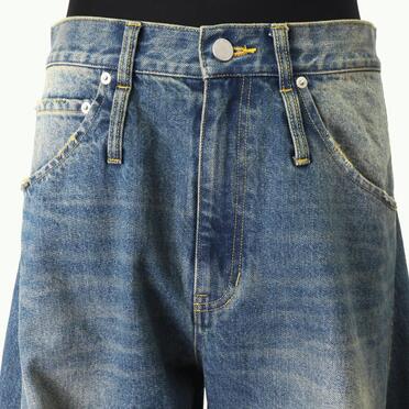 AGING TWISTED DENIM PANTS　L.INDIGO No.7