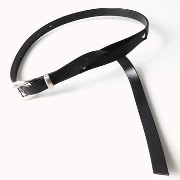 POLISH LEATHER BELT　BLACK No.6