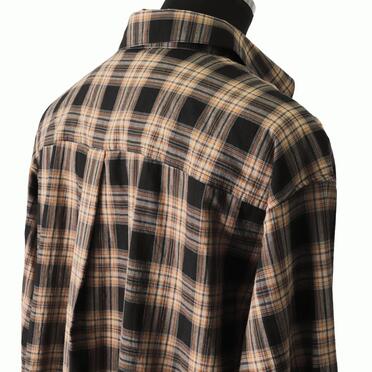 LAYERED DOCKING SHIRT　BROWN CHECK No.9
