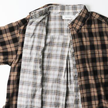 LAYERED DOCKING SHIRT　BROWN CHECK No.12