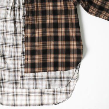 LAYERED DOCKING SHIRT　BROWN CHECK No.13