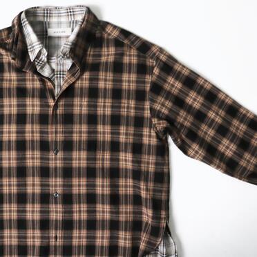 LAYERED DOCKING SHIRT　BROWN CHECK No.11