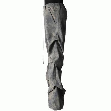 Blended Shades Denim Tuck Boots Cut Pants　STEEL BLUE No.3