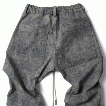 Blended Shades Denim Tuck Boots Cut Pants　STEEL BLUE No.11