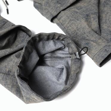 Blended Shades Denim Tuck Boots Cut Pants　STEEL BLUE No.14