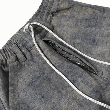 Blended Shades Denim Tuck Boots Cut Pants　STEEL BLUE No.15