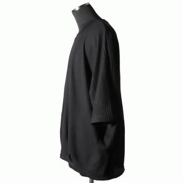 Deformed Stripe Pattern Dolman Tee　BLACK No.3