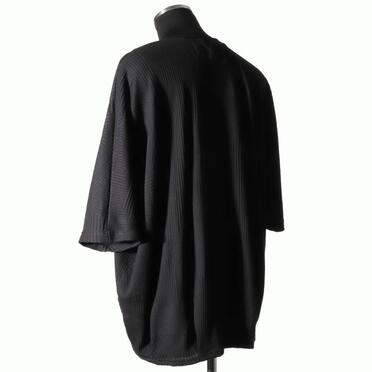 Deformed Stripe Pattern Dolman Tee　BLACK No.4