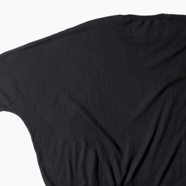 Deformed Stripe Pattern Dolman Tee　BLACK No.10