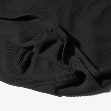 Deformed Stripe Pattern Dolman Tee　BLACK No.12