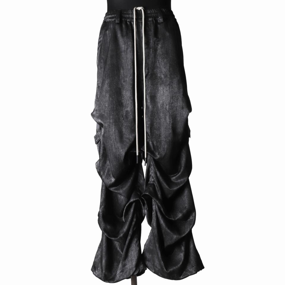 Tuck Wide Pants　BLACK