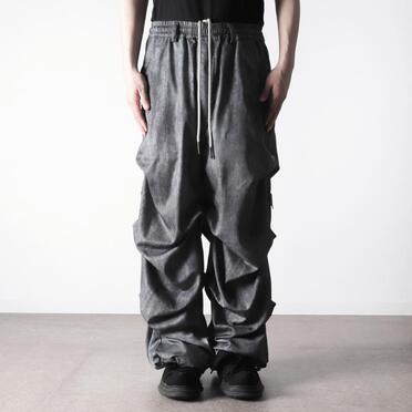 Tuck Wide Pants　UNEVEN GY No.15
