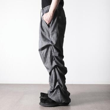 Tuck Wide Pants　UNEVEN GY No.17