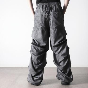 Tuck Wide Pants　UNEVEN GY No.20
