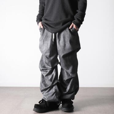 Tuck Wide Pants　UNEVEN GY No.24
