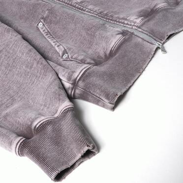 DISTRESSED RIVET HOODIE　FADE GRAY No.10