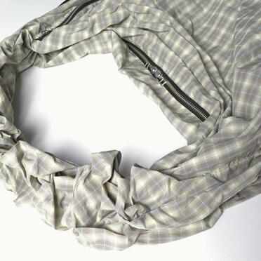 TEXTURED CHECK NYLON WAVE BAG　IVORY CHECK No.2