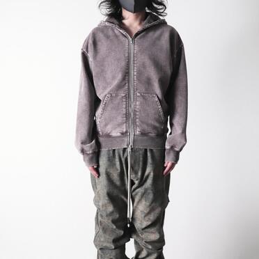 DISTRESSED RIVET HOODIE　FADE GRAY No.13