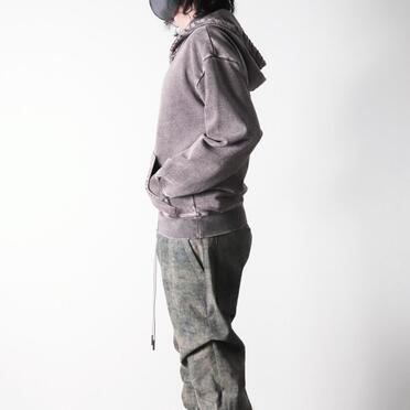 DISTRESSED RIVET HOODIE　FADE GRAY No.15
