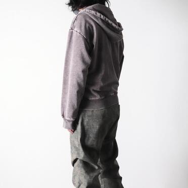 DISTRESSED RIVET HOODIE　FADE GRAY No.16