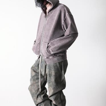 DISTRESSED RIVET HOODIE　FADE GRAY No.20