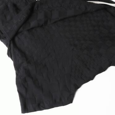 Gradient Plaid Pattern Layered Shorts　BLACK No.11