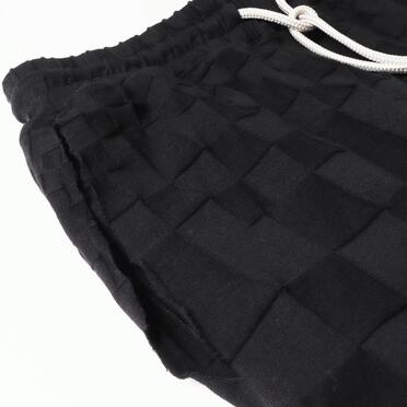 Gradient Plaid Pattern Layered Shorts　BLACK No.12