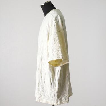 Gradient Plaid Pattern Jumbo Tee　CREAM No.3