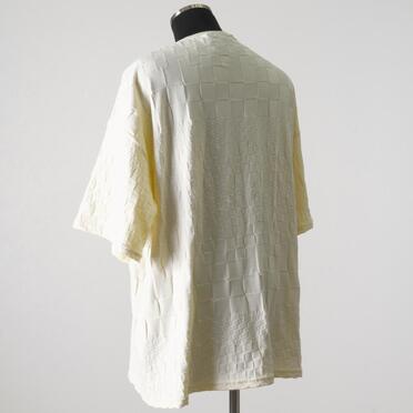 Gradient Plaid Pattern Jumbo Tee　CREAM No.4