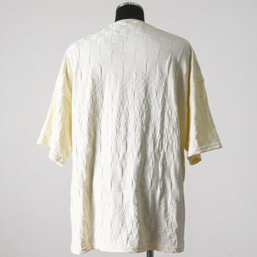 Gradient Plaid Pattern Jumbo Tee　CREAM No.5