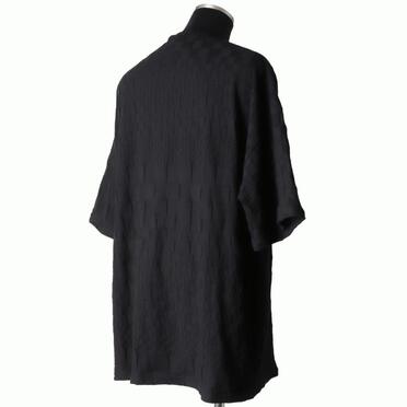 Gradient Plaid Pattern Jumbo Tee　BLACK No.6