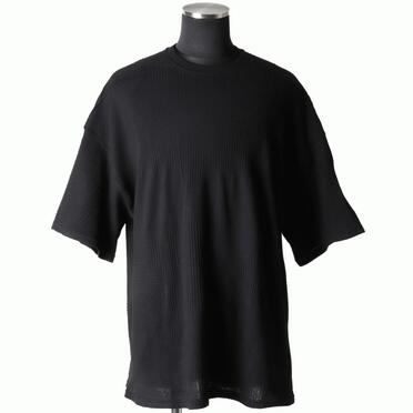 Deformed Stripe Pattern Jumbo Tee　BLACK No.1