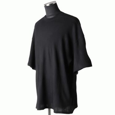 Deformed Stripe Pattern Jumbo Tee　BLACK No.2